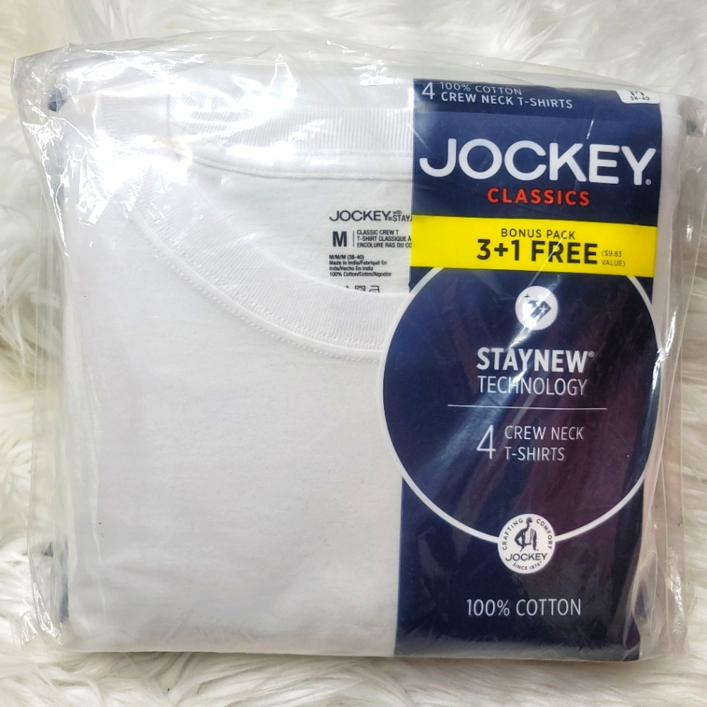 Jockey Cotton Stretch Crew Neck T-Shirt - 3 Pack